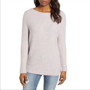 Caslon Asymmetrical High Neck Tunic - Purple - XS